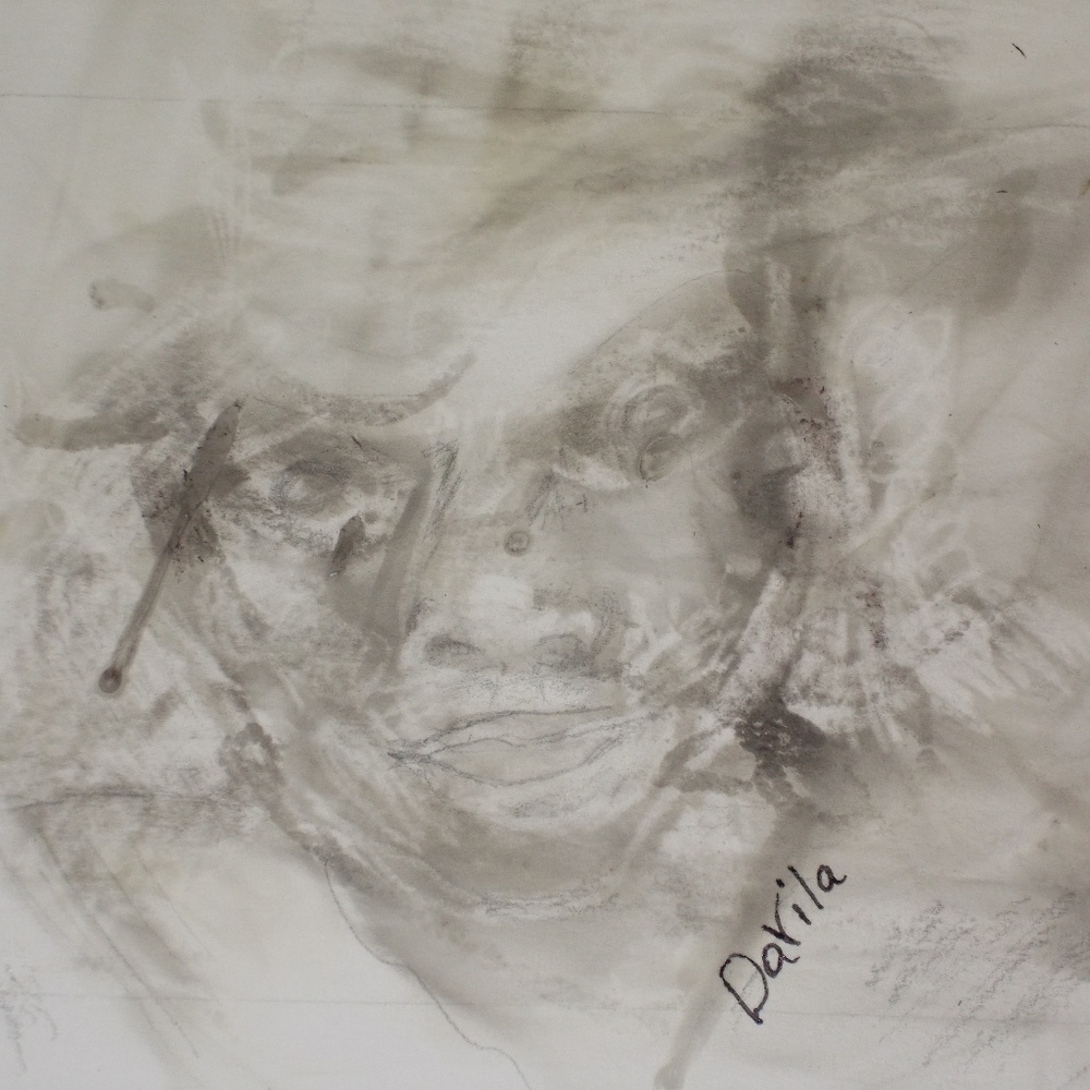 New, Original "Mystery Lady" flame painting approximately 9"x7"